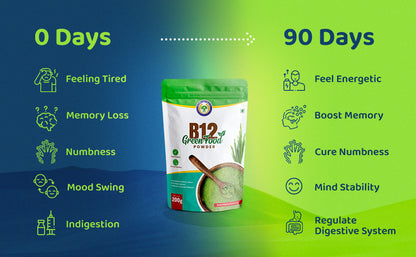 B12 Greenfood 200gm with Nirant Churna Powder 100gm for Men and Women (Combo)