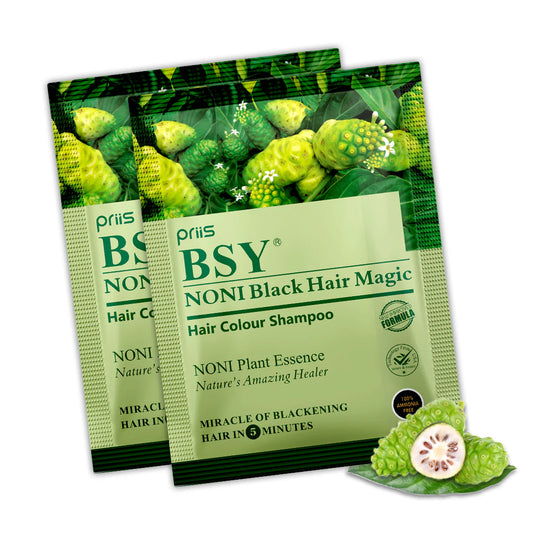 BSY Noni Hair Colour Shampoo 20ml (Natural Black Colour) (20ml x 10 sachet)