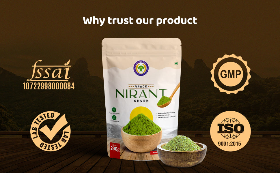 B12 Greenfood 200gm with Nirant Churna Powder 100gm for Men and Women (Combo)